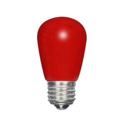 Satco S14 E26 (Medium) LED Bulb Red 15 Watt Equivalence 1 pk