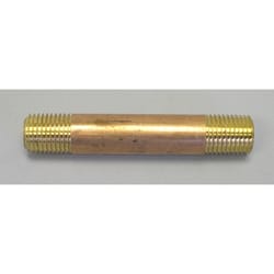 Campbell 1-1/4 in. MPT Red Brass Nipple 12 in. L