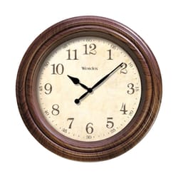 Westclox 10 in. L X 10 in. W Indoor Classic Analog Wall Clock Plastic Brown