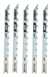 DeWalt 4 in. High Carbon Steel U-Shank Jig Saw Blade 6 TPI 5 pk