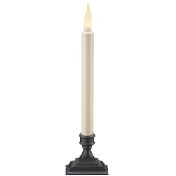 Xodus Innovations Affinity LED Aged Bronze LED Taper Candle Warm Flame Table Decor 12.63 in.