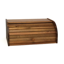 Lipper International Acacia Wood Roll-Top Bread Box