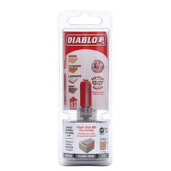 Diablo 1/2 in. D X 2-5/8 in. L Carbide Top Bearing Flush Trim Router Bit