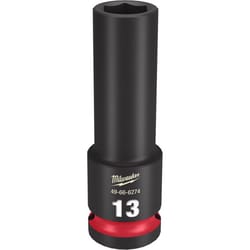 Milwaukee Shockwave 13 mm X 1/2 in. drive Metric 6 Point Deep Impact Socket 1 pc