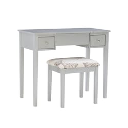 Linon Home Decor Vannoy Modern 18 in. W X 36 in. L Rectangular Vanity Table Set