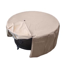 Hiland PVC Coated Polyester Fire Pit Cover 23 in. H X 48 in. W X 48 in. D