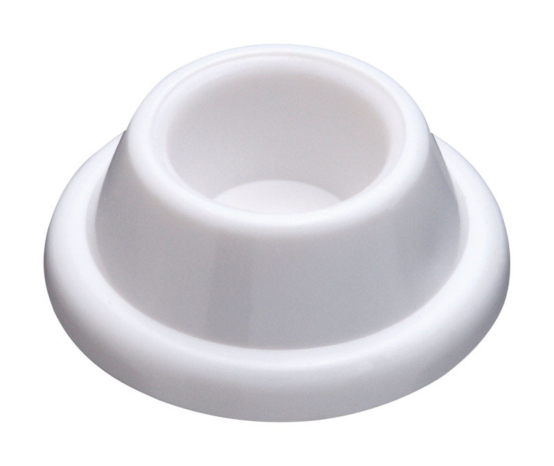 Photos - Other Hand Tools National Hardware Plastic White Wall Door Stop Mounts to wall 1.9 in. N215 