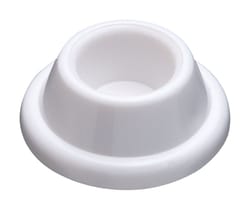 National Hardware Plastic White Wall Door Stop Mounts to wall