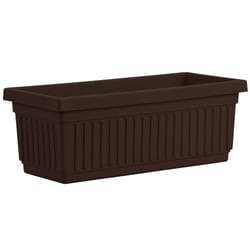 HC Companies Venetian 6.38 in. H X 18 in. W Plastic Fluted Flower Box Chocolate