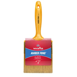 Wooster Amber Fong 4 in. Flat Oil-Based Paint Brush