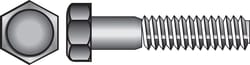 HILLMAN 7/16 in. D X 1 in. L Zinc Plated Steel Hex Bolt 100 pk