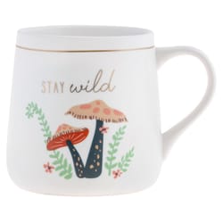 Karma Flora 18 oz White BPA Free Mushroom Mug