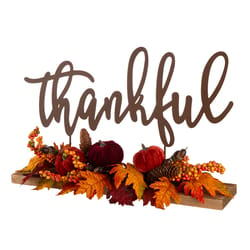 Glitzhome 15.35 in. Thankful Centerpiece Fall Decor