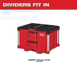 Milwaukee PACKOUT Drawer Dividers Plastic 9 compartments Black