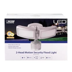 Feit LED Motion-Sensing Hardwired LED Gray Security Floodlight