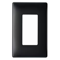 Legrand Radiant Black 1 gang Polycarbonate Screwless Wall Plate 1 each