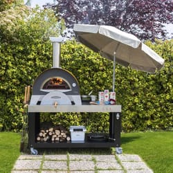 Alfa 36 in. Wood Ciao Outdoor Pizza Oven Yellow