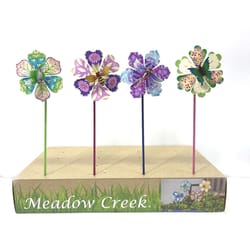 Meadowcreek Assorted Iron 17.5 in. H Butterfly, Bee, Dragonfly or Hummingbird Outdoor Spinner