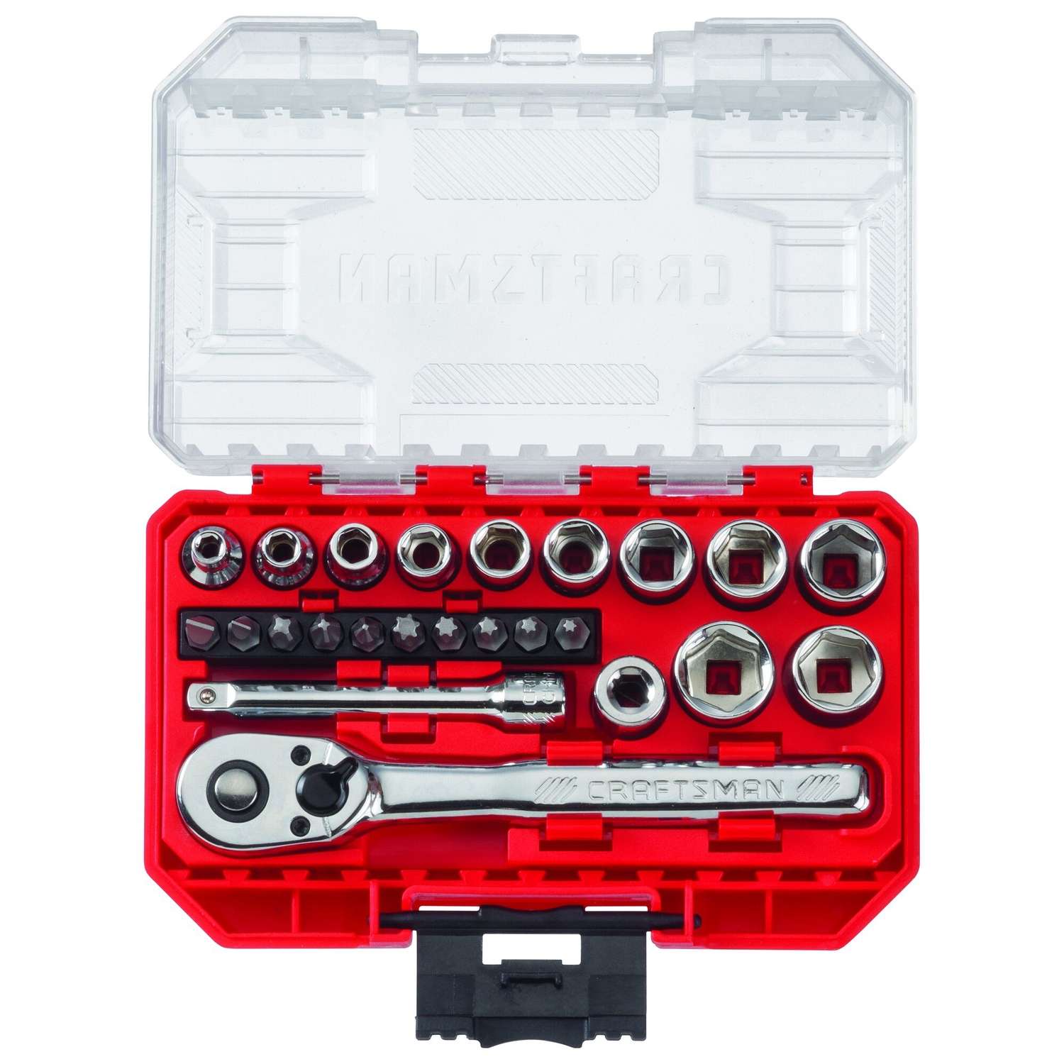 CRAFTSMAN 24-Piece 1/4-in Drive Set Hex Bit Driver Socket Set in