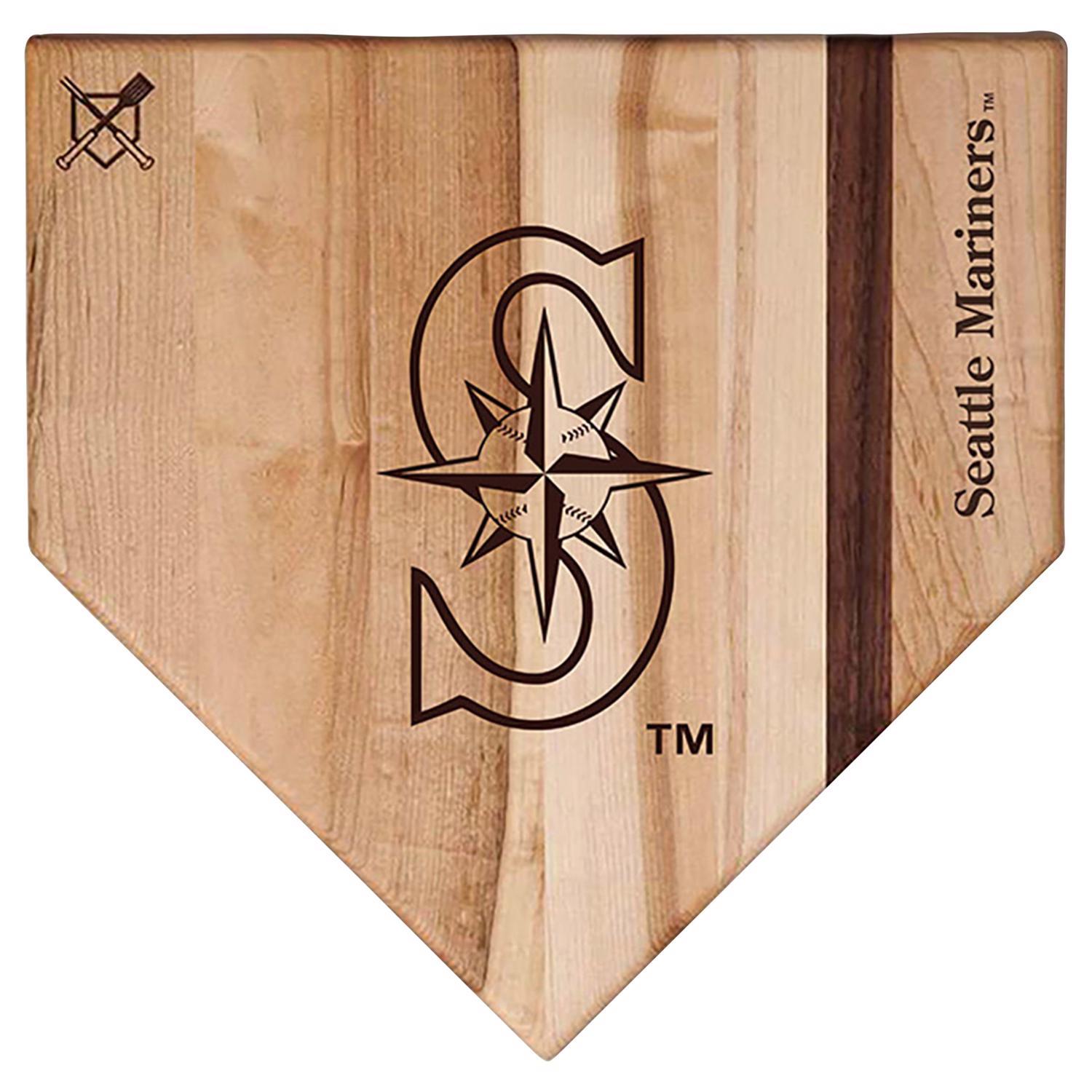 Baseball BBQ 12 in. L X 12 in. W X 0.8 in. Maple MLB Seattle Mariners Cutting Board Sansujyuku sansujyuku.com