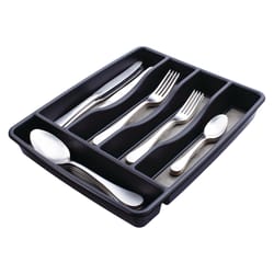 Rubbermaid Black Plastic Cutlery Tray