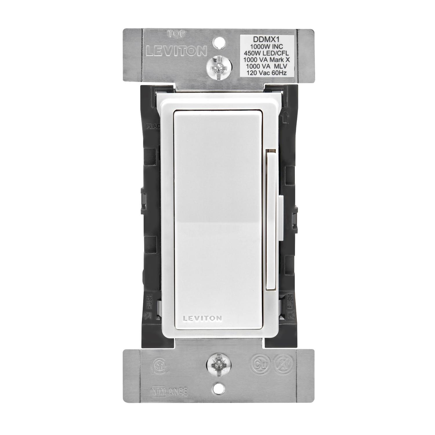 Leviton Decora Digital White 450 W Bluetooth Dimmer and Timer 1 pk - 011-DDMX1-BLZ - Electrical Switches  sku 011-DDMX1-BLZ