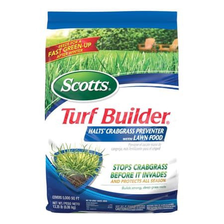 Scotts Turf Builder Halts Crabgrass Preventer Lawn Fertilizer For