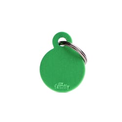 MyFamily Basic Green Circle Aluminum Dog Pet Tags Small