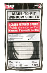 Prime-Line 0.12 in. D X 300 in. L Screen Spline