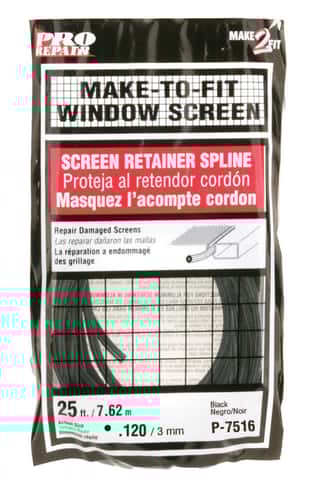Prime-Line 0.12 in. D X 25 in. L Screen Spline