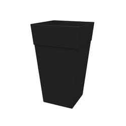 Bloem Finley 25 in. H X 14.65 in. W X 14.65 in. D Resin Tall Tapered Planter Black