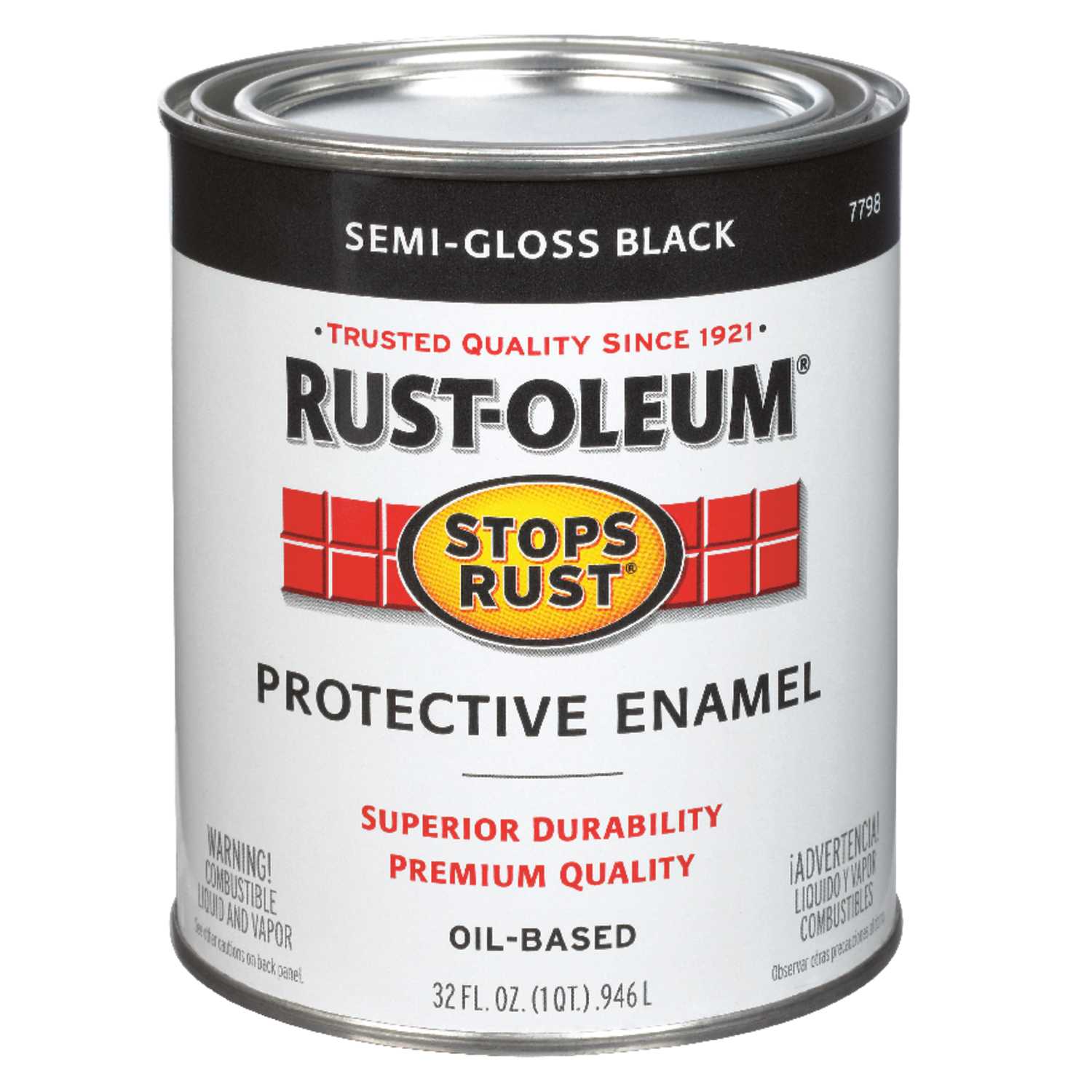Rust Oleum Stops Rust Semi Gloss Black Protective Enamel Indoor