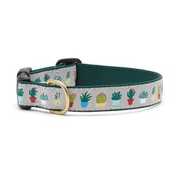 Up Country Green/Gray Planted Nylon Dog Collar Medium