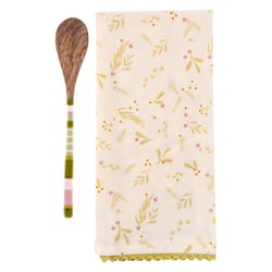 Karma Multicolored Cotton Mistletoe Tea Towel 2 pk