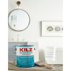 KILZ Kitchen & Bath White Flat Water-Based Primer and Sealer 1 gal