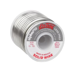 Alpha Fry 16 oz Lead-Free Solid Wire Solder 0.125 in. D Silver-Bearing Alloy 1 pc