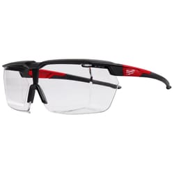 Milwaukee Tool Impact-Resistant Safety Glasses Clear Lens Black/Red Frame 1 pk