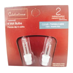 Celebrations Incandescent Clear/Warm White 2 ct Replacement Christmas Light Bulbs