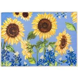 Olivia's Home 22 in. W X 32 in. L Multi-Color Sky Sunflowers Polyester Accent Rug