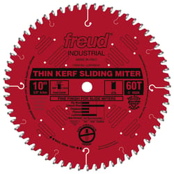 Freud 10 in. D X 5/8 in. Fine Finish TiCo Hi-Density Carbide Circular Saw Blade 60 teeth 1 pk