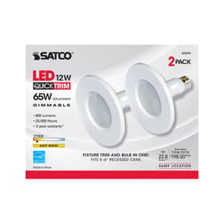 Satco Nuvo White 5-6 in. W Plastic LED Dimmable Recessed Downlight 12 W