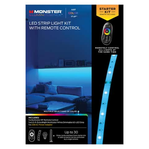 Monster Just Color It Up 6.5 ft. L Multicolored Plug In LED Smart