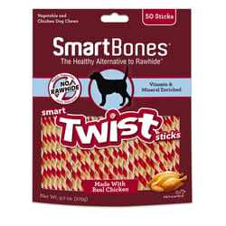 SmartBones Twist Chicken Chews For Dog 9.7 oz 50 pk