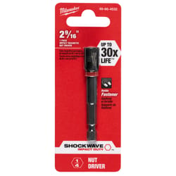 Milwaukee Shockwave 1/4 in. X 2-9/16 in. L Steel Nut Driver 1 pc