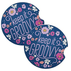 Karma Keep It Groovy Car Coaster 2 pk