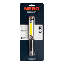 NEBO Big Larry 600 lm Black/Gray LED Work Light Flashlight AA Battery