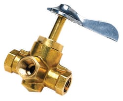 Seachoice Three Way Fuel Line Valve 1 pk Brass