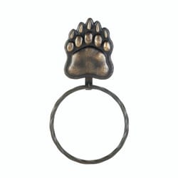 Accent Plus Bear Paw Towel Ring Resin