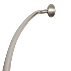 Zenna Home NeverRust Adjustable Curved Shower Rod 72 in. L Silver
