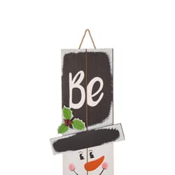 Glitzhome Multicolored Be Merry Porch Sign 42 in.